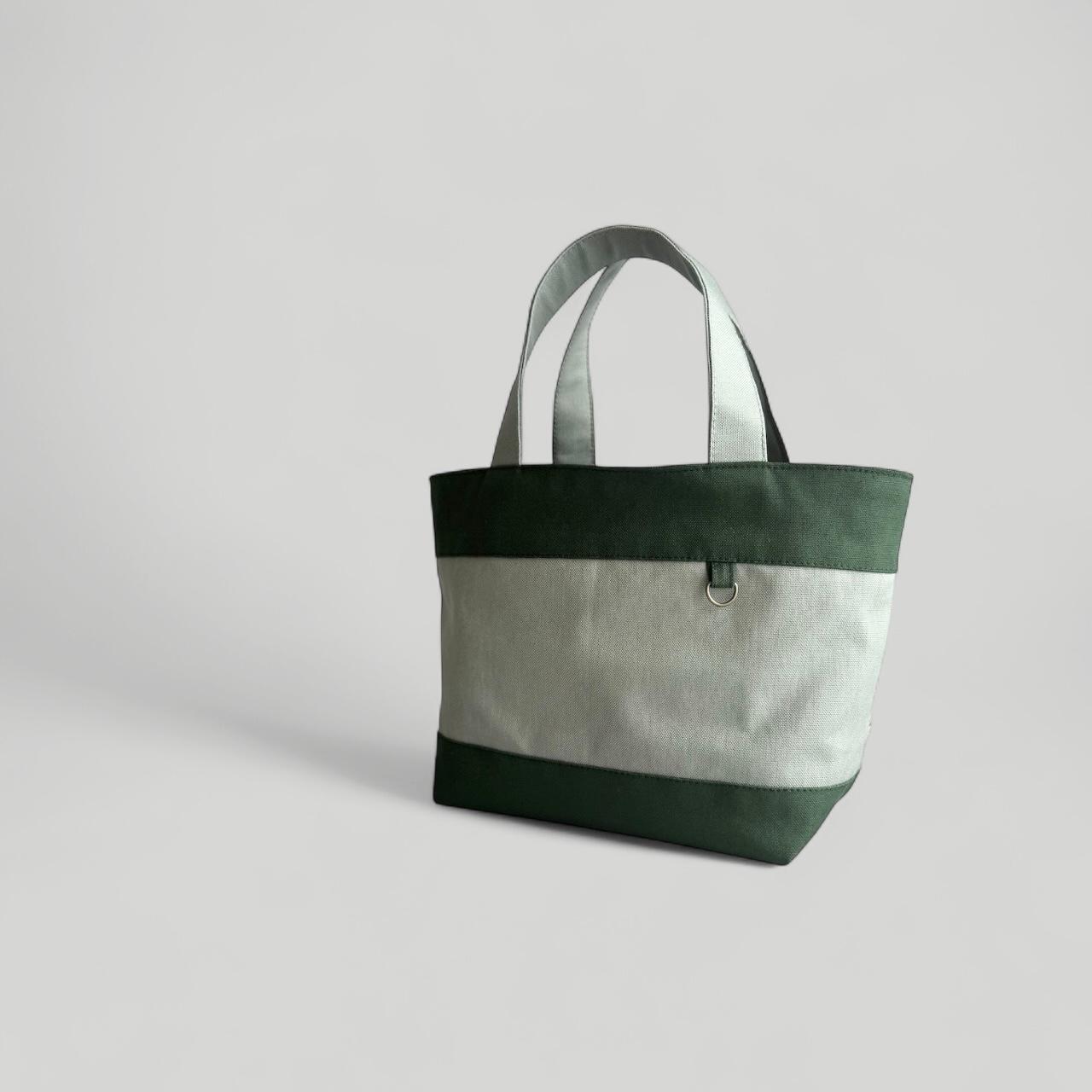 エメラルドグリーン/インド刺繍×帆布◆トートバッグ＆ポーチセット | 9枚目