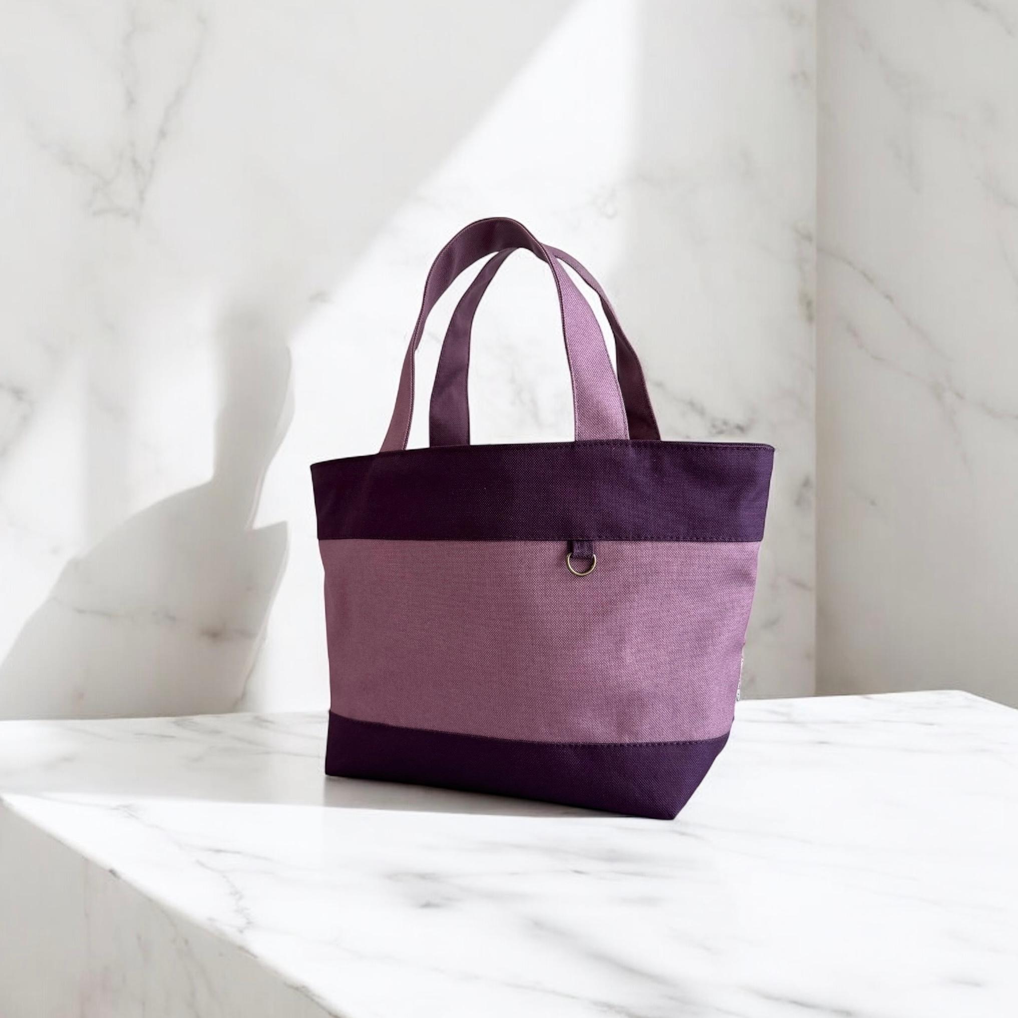 ラベンダー/インド刺繍×キラキラツイード 帆布◆トートバッグ | 2枚目