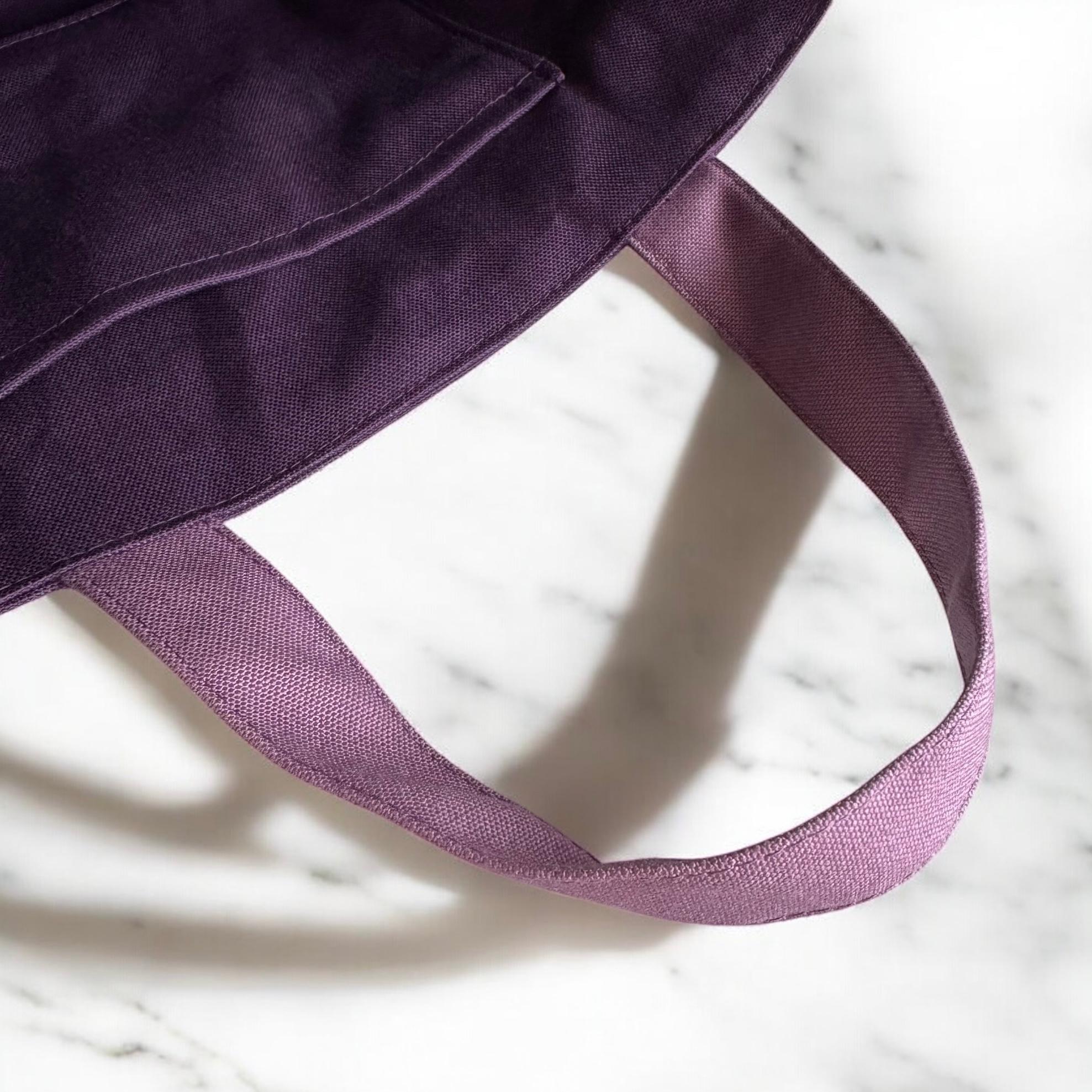 ラベンダー/インド刺繍×帆布◆トートバッグ＆ポーチセット | 8枚目