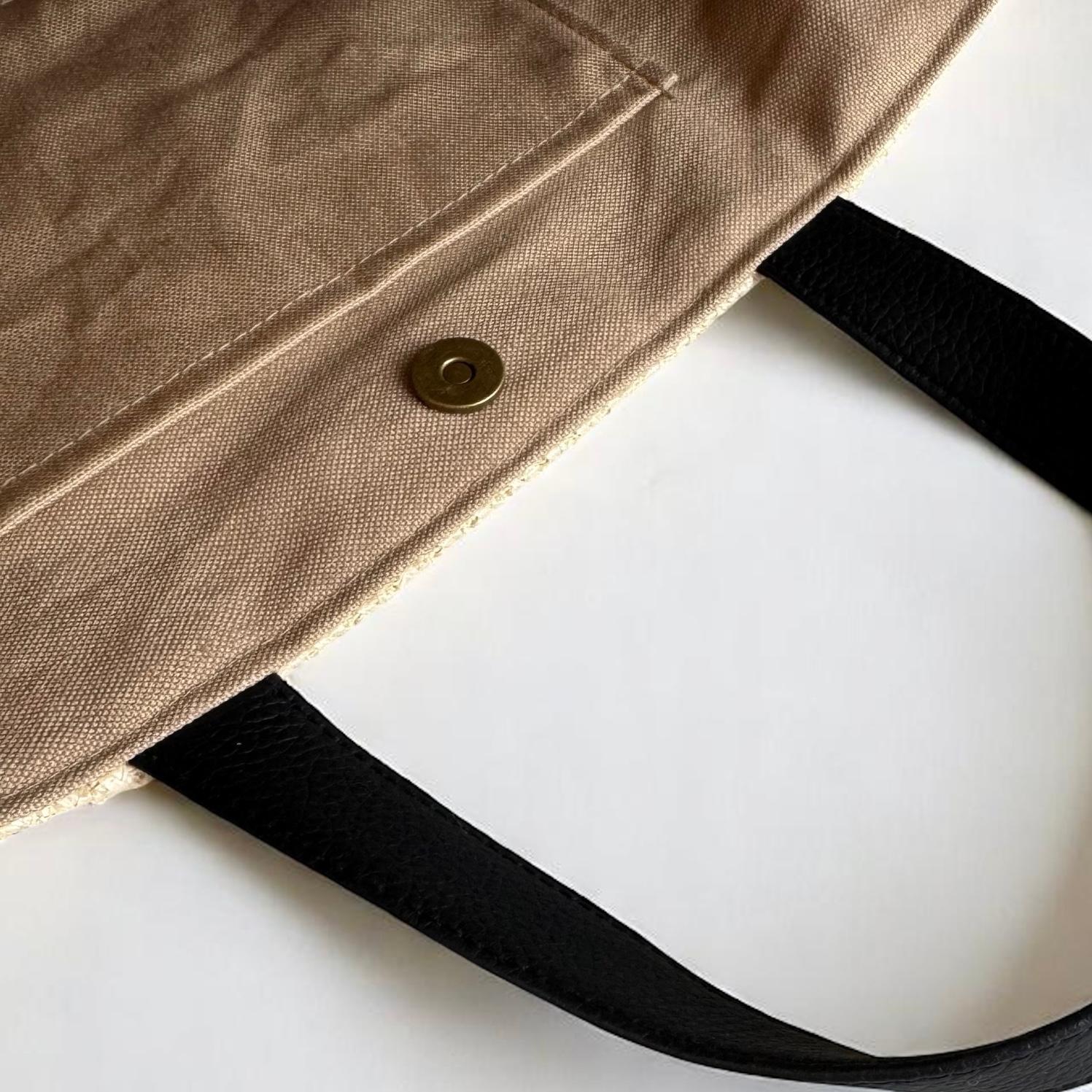 インド刺繍 かごバッグ 軽量/ナチュラル | 10枚目